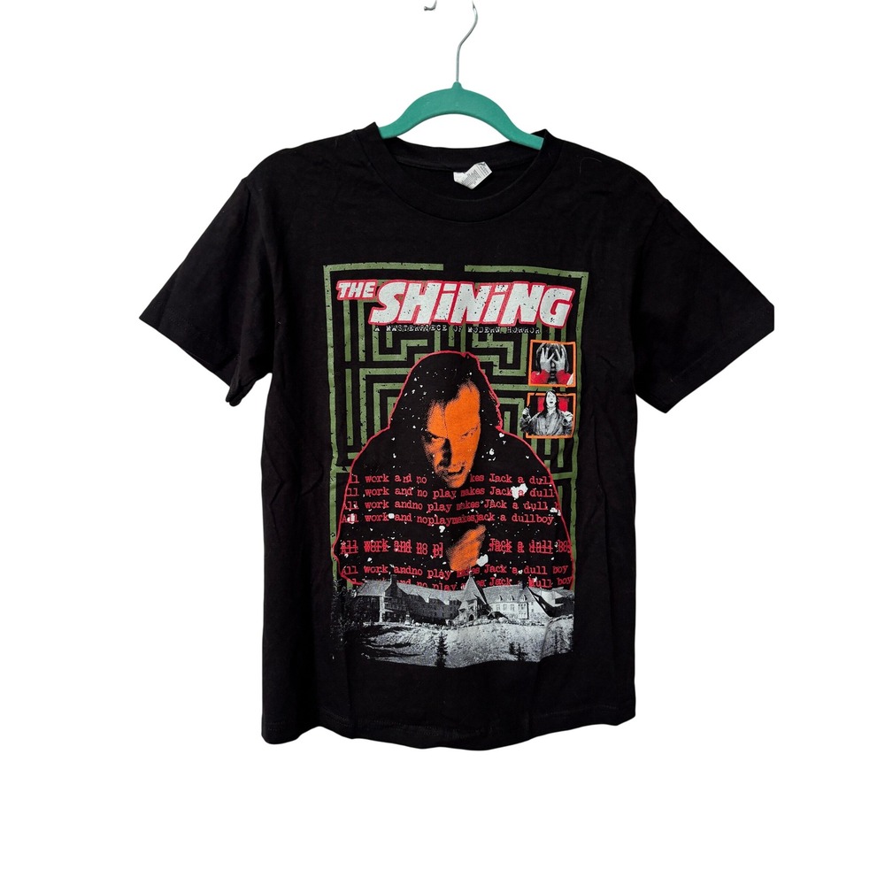 The Shining Horror Movie Graphic T-Shirt Black Alstyle Small Double Sided Print